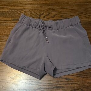 Lululemon On The Fly Gray Shorts